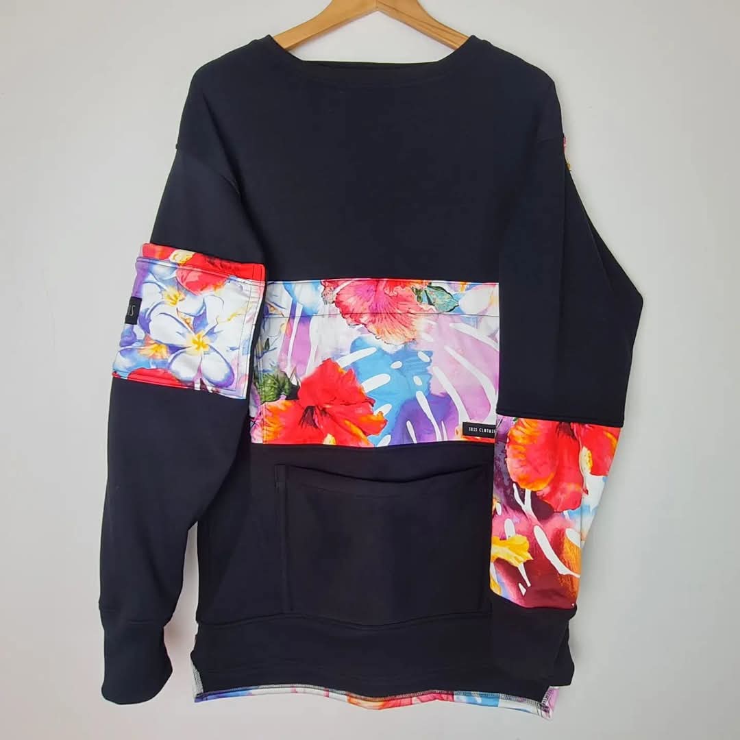 Iris (Adult L) Multi Floral Hoodie